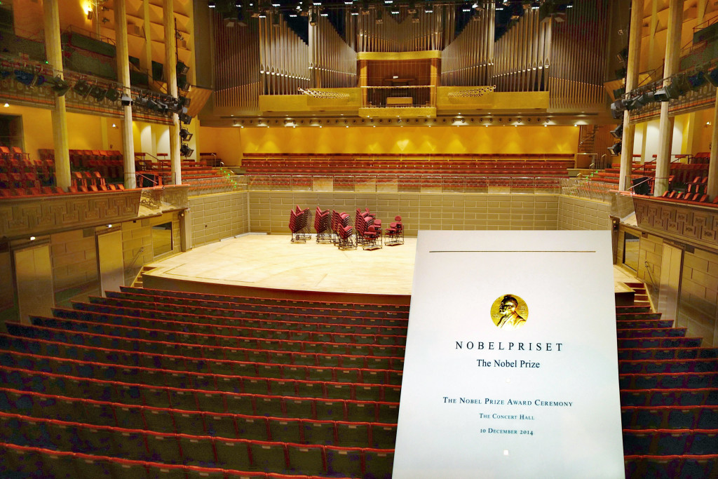 Concert Hall with nobel program. Stockholm 8/2015